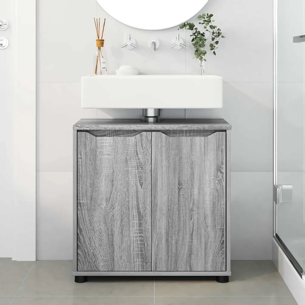 Mobile per lavabo da bagno Grigio Sonoma 60 x 30 x 60 cm