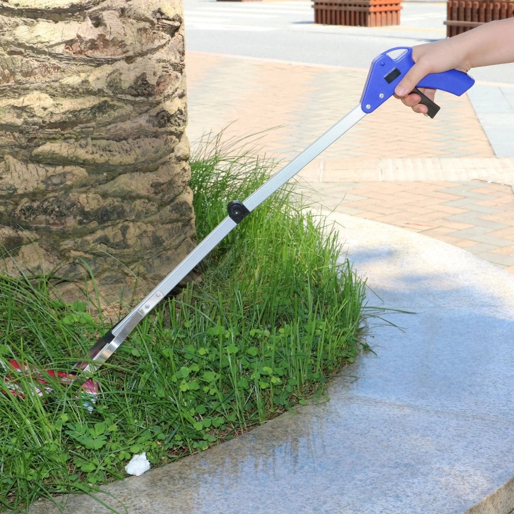 Trade Shop - Pinza Raccogli Oggetti Braccio Pieghevole Telescopica Prendi Tutto Con Manico -