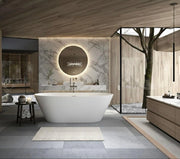 Vasca da bagno freestanding da design 178x80cm centro stanza acrilico AMALIA Bianco Opaco