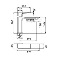 Miscelatore Lavabo Serie Kant con Piletta Click Clack Cromato