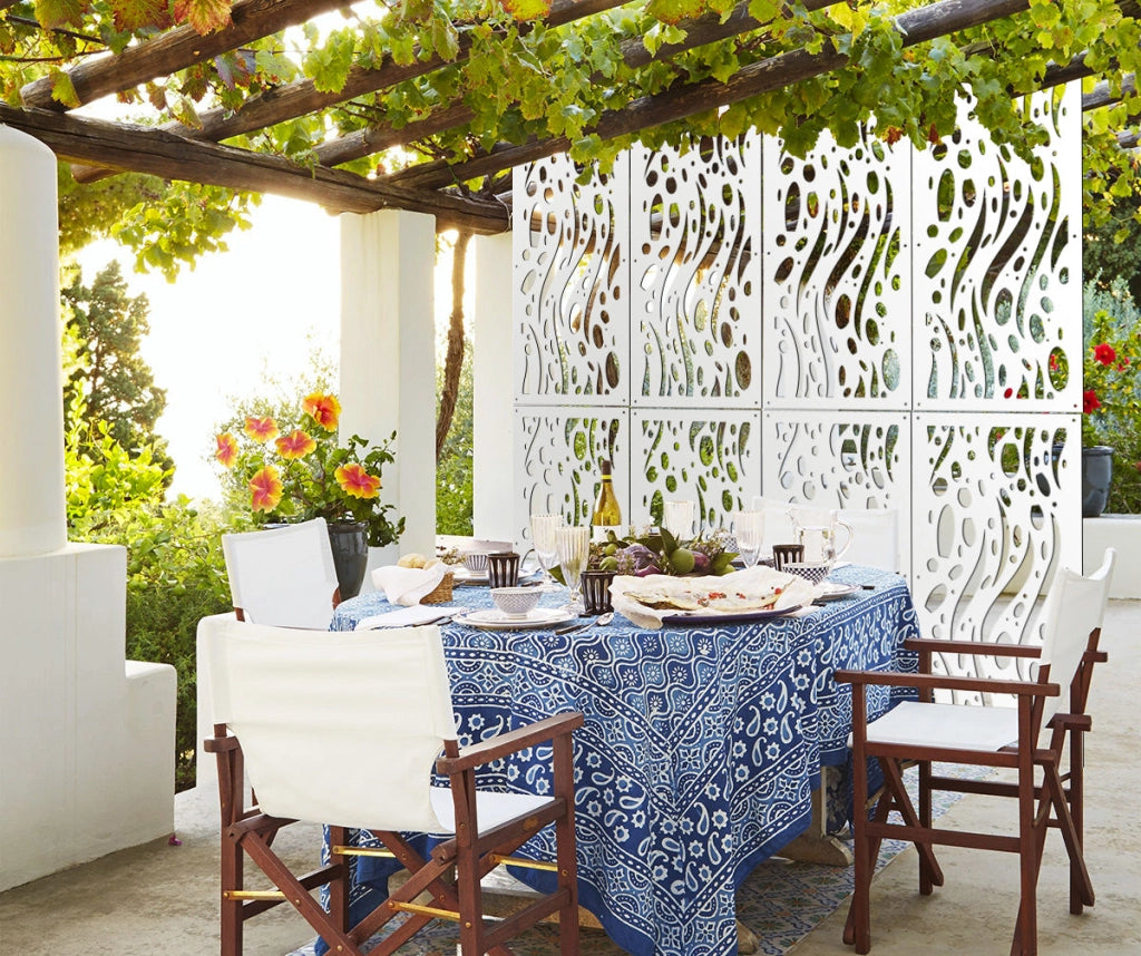 MISTRAL - Pannello in PVC traforato - Parasole Misura: 50x150 cm, Colore: bianco
