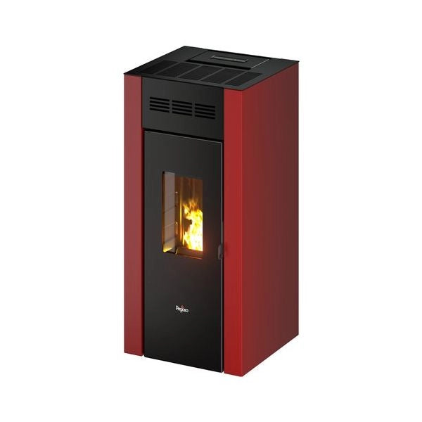 Stufa pellet pegaso 7022002 elane 9.0 rosso