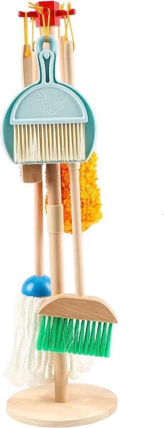 Carrello di pulizia - Carrello di pulizia per la casa - Set di pulizia - Scopa per pulire - Carrello per pulire - Giocattolo per bambini