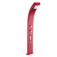 Doccia Solare In Alluminio Dada 40 Litri Con Miscelatore E Lavapiedi Colore Rosso Cv-D320/3027