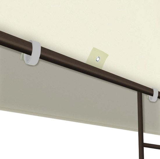 Ombrellone da giardino 10 x 25 cm - tettoia terrazza ombrello in poliestere (Ecru)