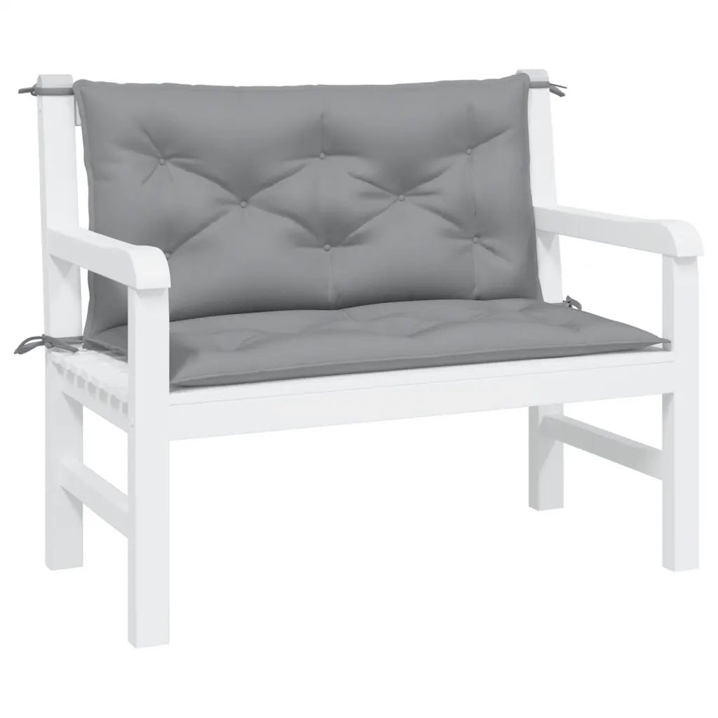 Cuscini Panca da Giardino 2 pz | Cuscini per sedie Grigi 100x50x7cm Tessuto Oxford