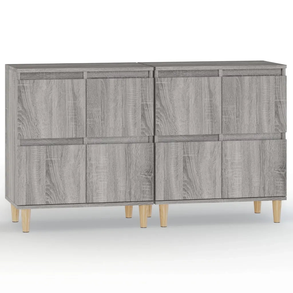 Credenze 2pz Grigio Sonoma 60x35x70 cm in Legno Multistratocod mxl 125429
