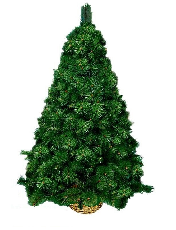 Albero di natale a metà da parete basket verde con cesto in rattan h.150 cm sia per ambienti interni che per esterni mix pvc + needle