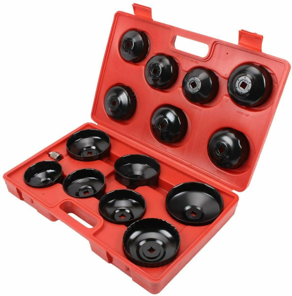 SET 15 PEZZI CHIAVE A TAZZA BOCCOLE PER FILTRO OLIO AUTO PER TUTTI I MODELLI