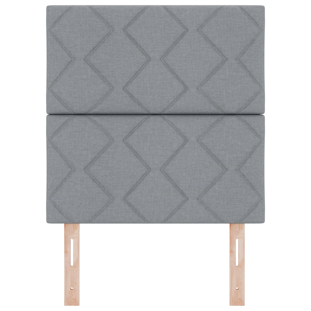 Testata LED  Design a Blocchi di Diamante Grigio Chiaro 80 cm Tessuto