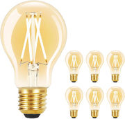 ZMH Confezione da 6 lampadine LED E27 A60 4W 2700K filamento Edison vetro trasparente bianco caldo stile retrò