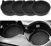 Set di accessori per l'auto - sottopanno in silicone - sottopanno universale antiscivolo - set interno per donne e uomini - 4 pezzi - nero