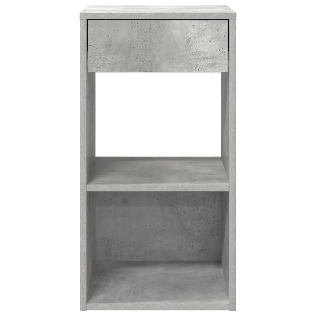 Comodini con Cassetto 2 pz Grigio Cemento 35x34x66,5 cm 858720