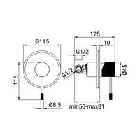 Miscelatore Incasso Doccia Serie Levi Cromato