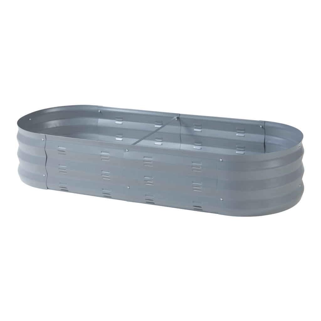 Fioriera rialzata acciaio zincato 129 x 50 x 25 cm antracite 03_0009504