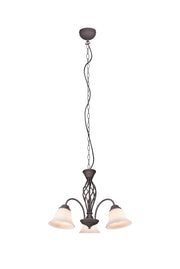 Lampadario da Interno  E27 in Metallo Ruggine