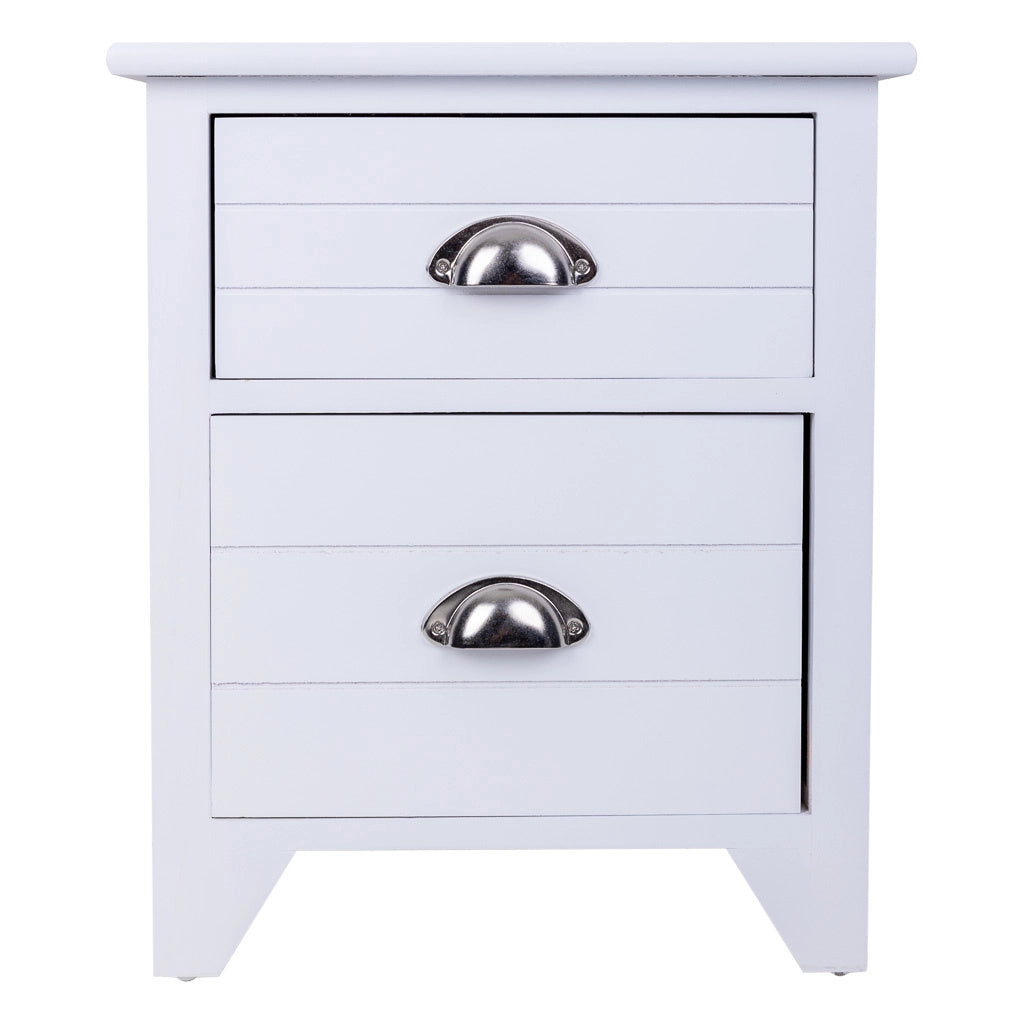 Comodino in legno bianco 38x28x45h