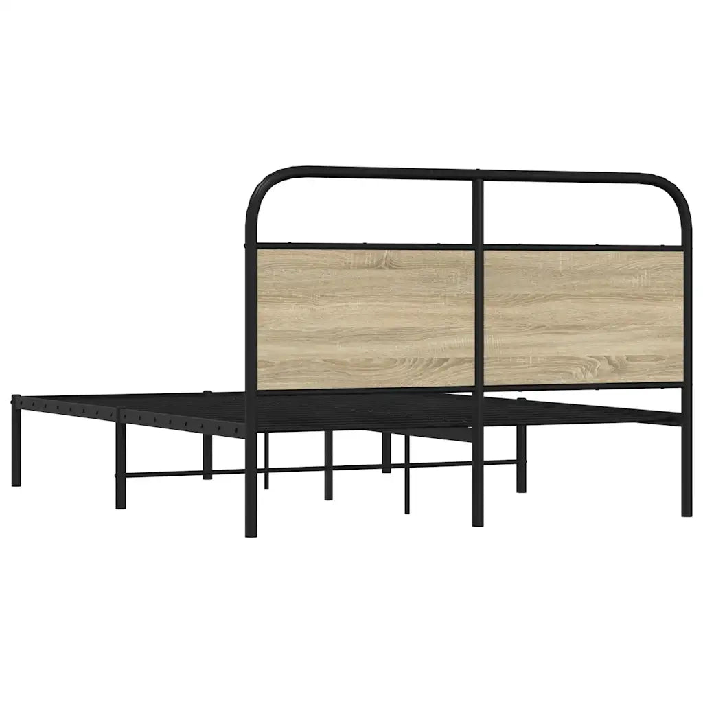 vidaXL Giroletto senza Materasso Rovere Sonoma 120x200cm in Truciolato