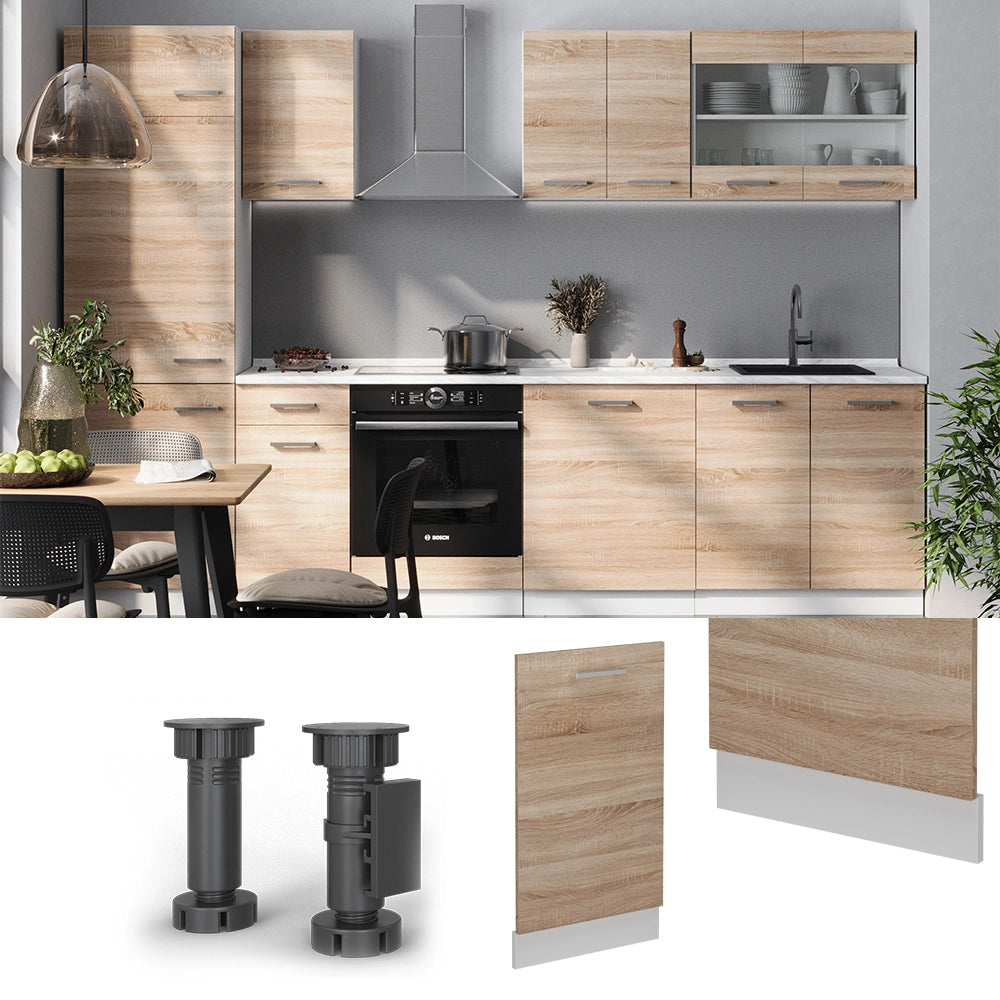 Vicco Coperchio per lavastoviglie Sonoma 45 cm , PL Rovere