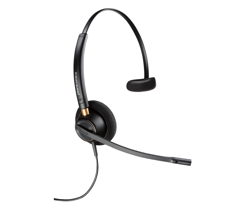 ORIGINAL HP Poly Accessori per computer nero 783Q2AA EncorePro HW510 Cuffie Poly EncorePro 510 monoaurali + Quick Disconnect
