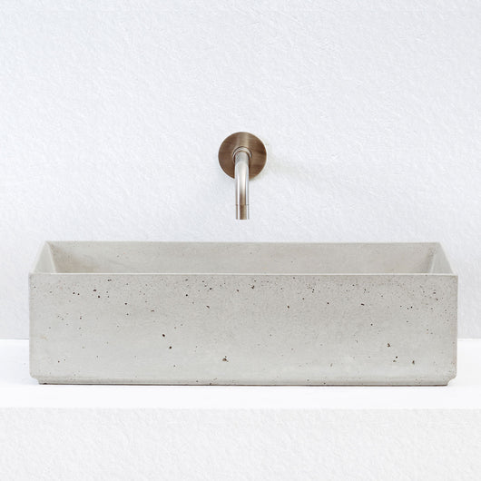 Lavello da Giardino Senza Rubinetto 53x29,5x14 cm in Calcestruzzo Delfi-G Grigio