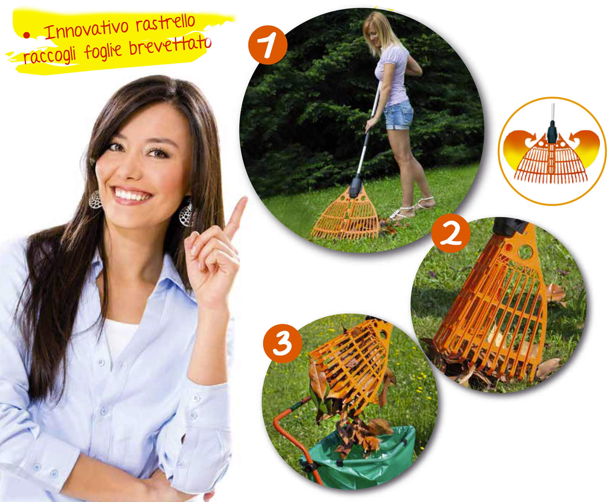 Rastrello Raccogli Foglie da Giardino Magic Fly Agrati