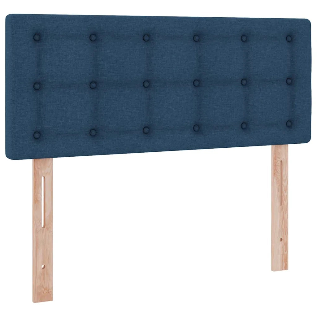 Letto con contenitore LED e materasso Blu 120 x 200 cm Tessuto