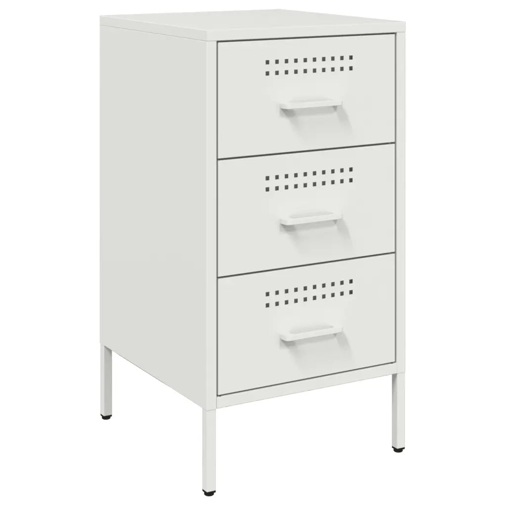 Comodini 2 pz Bianchi 36x39x68 cm in Acciaio 843089