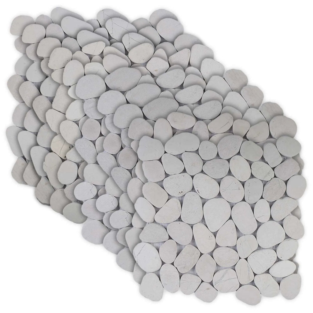 Pavimenti in ciottoli Bianco 30 x 30 cm Ciottolo Fluviale 42033533