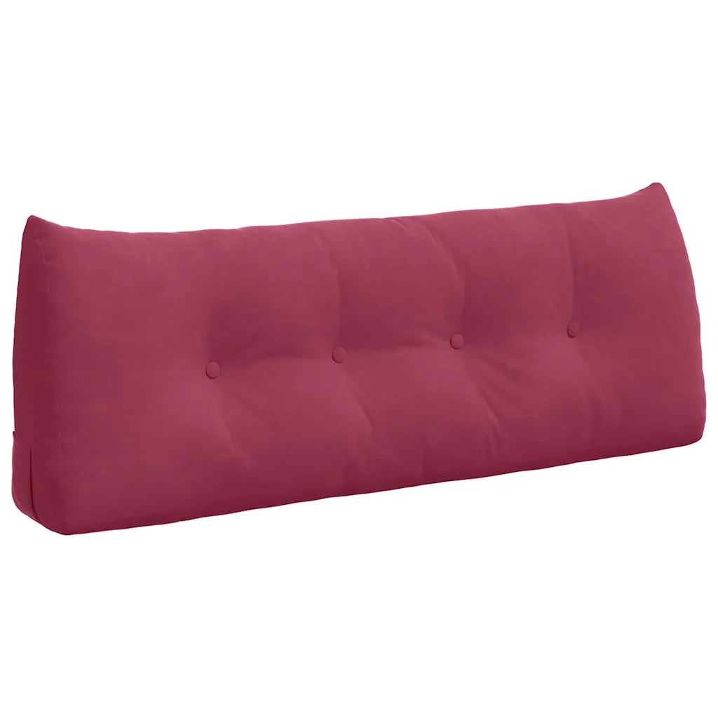 Cuscino per Schiena Rosso Vino 120 x 24 x 50 cm Velluto