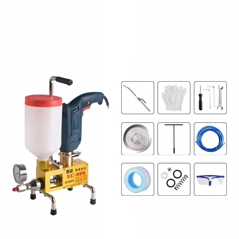 Pompa Iniezione Alta Pressione PI-PUMP 9999 – 15000 PSI, 910W | Per Iniezioni Cemento e Sigillatura Fessure
