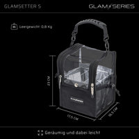 GlamSeries GlamSetter S Borsa per trucco 175 x 165 x 230 mm, beauty case trasparente con diverse opzioni di trasporto