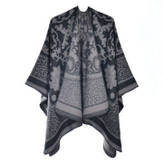 Nuovo scialle/sciarpa con stampa leopardata, scialle double-face in cashmere