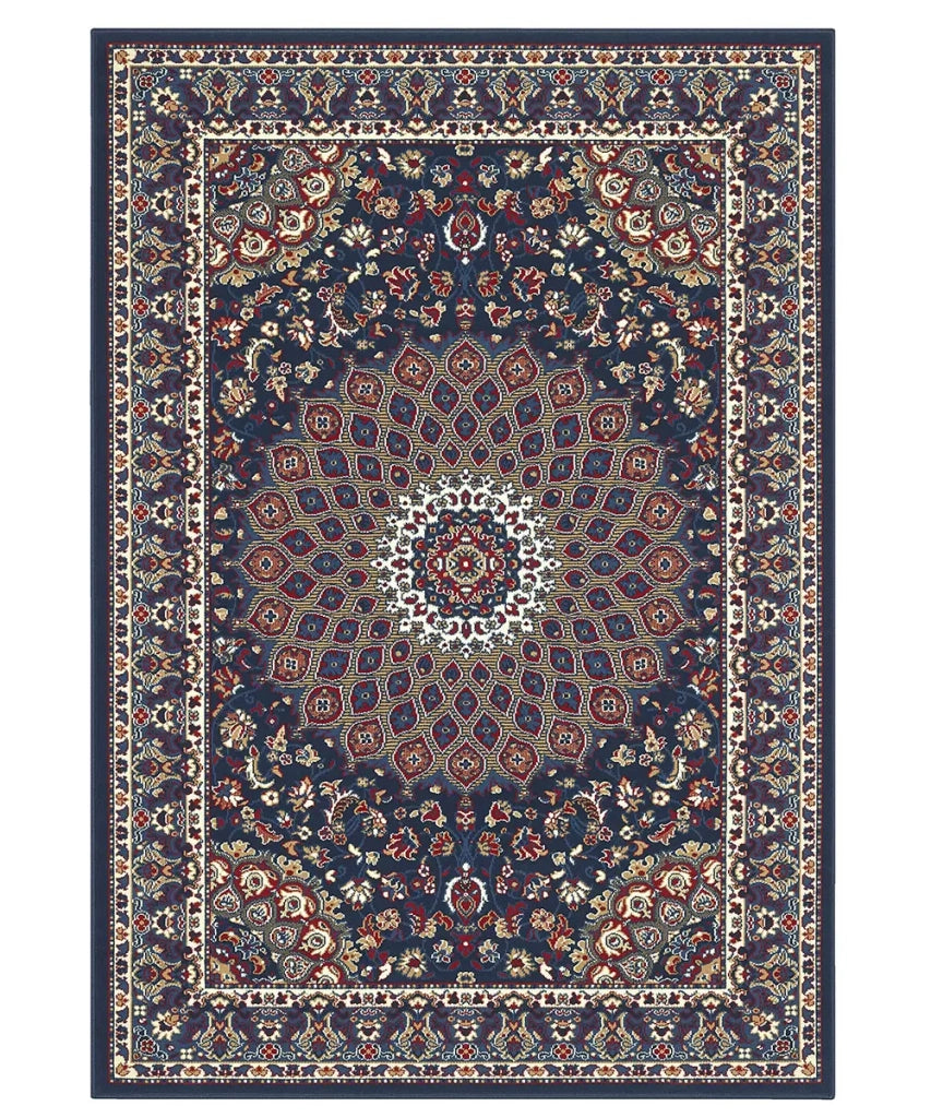 Tappeto ROYAL SHIRAZ 2082 BLU cm.160x230 arredo soggiorno salotto disegno moderno geometrico arredo casa