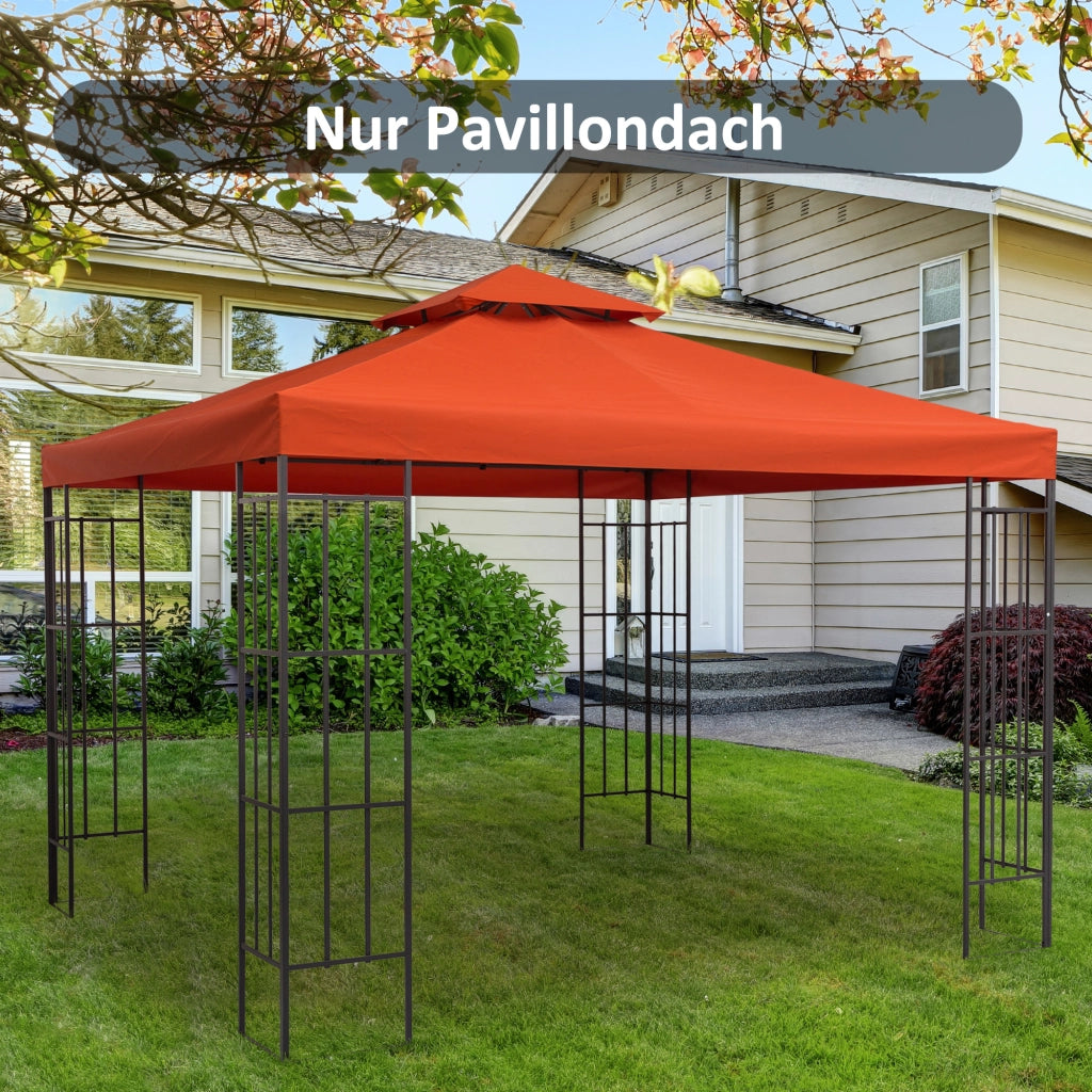 Telo di ricambio per padiglione da giardino 3 x 3 m, poliestere 180 g/m², rosso