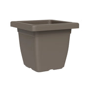 Vaso Quadrato Indoor e Outdoor Tera Nazca Sand 45x45 cm in Plastica Riciclata Sabbia