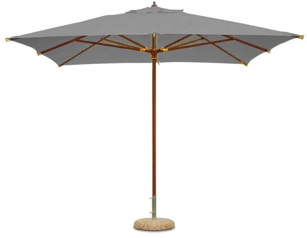 Ombrellone da Giardino 3x3m Palo Ø48 mm in Legno e Poliestere Grigio