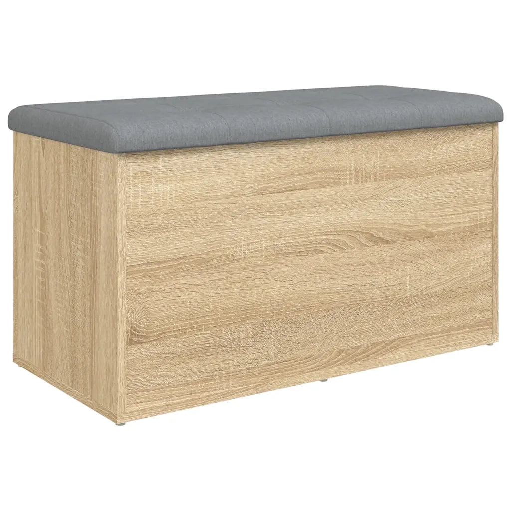 Panca contenitore in rovere Sonoma 82x42x45 cm in legno ingegnerizzato 835049