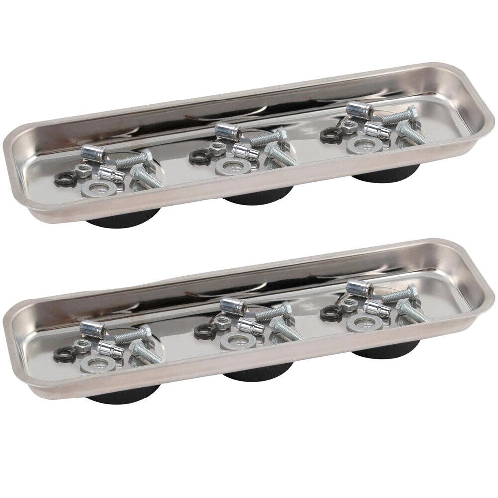 Set 2 Vassoi Vaschetta 23x7cm Piatto Magnetico Porta Minuteria Viti Bulloni  Kinzo