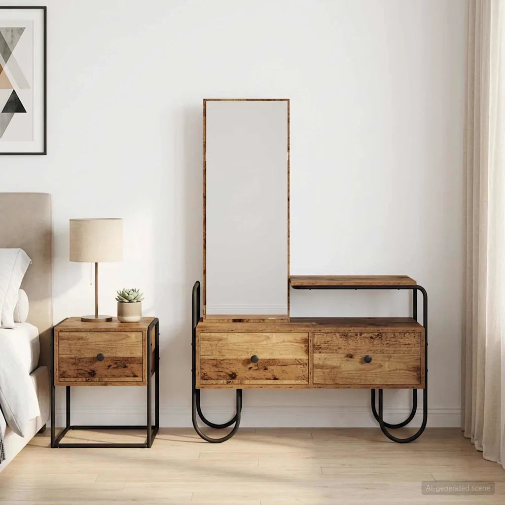 Tavolo da Trucco con cassetto Legno antico Legno ingegnerizzato 8007687