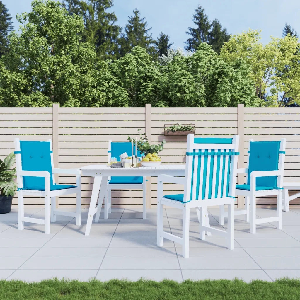 Cuscini per Sedia 4 pz | Cuscini per sedie Blu 100x50x3 cm in Tessuto Oxford