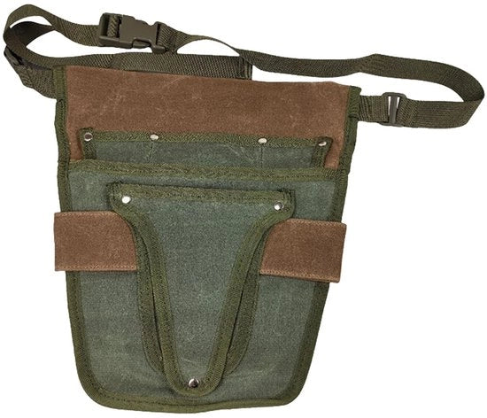 Racchetto per giardinaggio - Tas per attrezzi - Cinturino regolabile - Molte tasche - Materia di canapa - Resistente al logorio - Tas per attrezzi portatile con cinturino regolabile