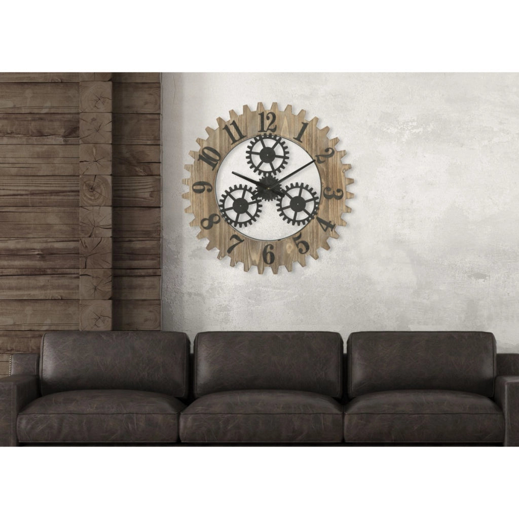 Orologio da Parete VKH259, Marrone, Metallo, 60x4x60 cm