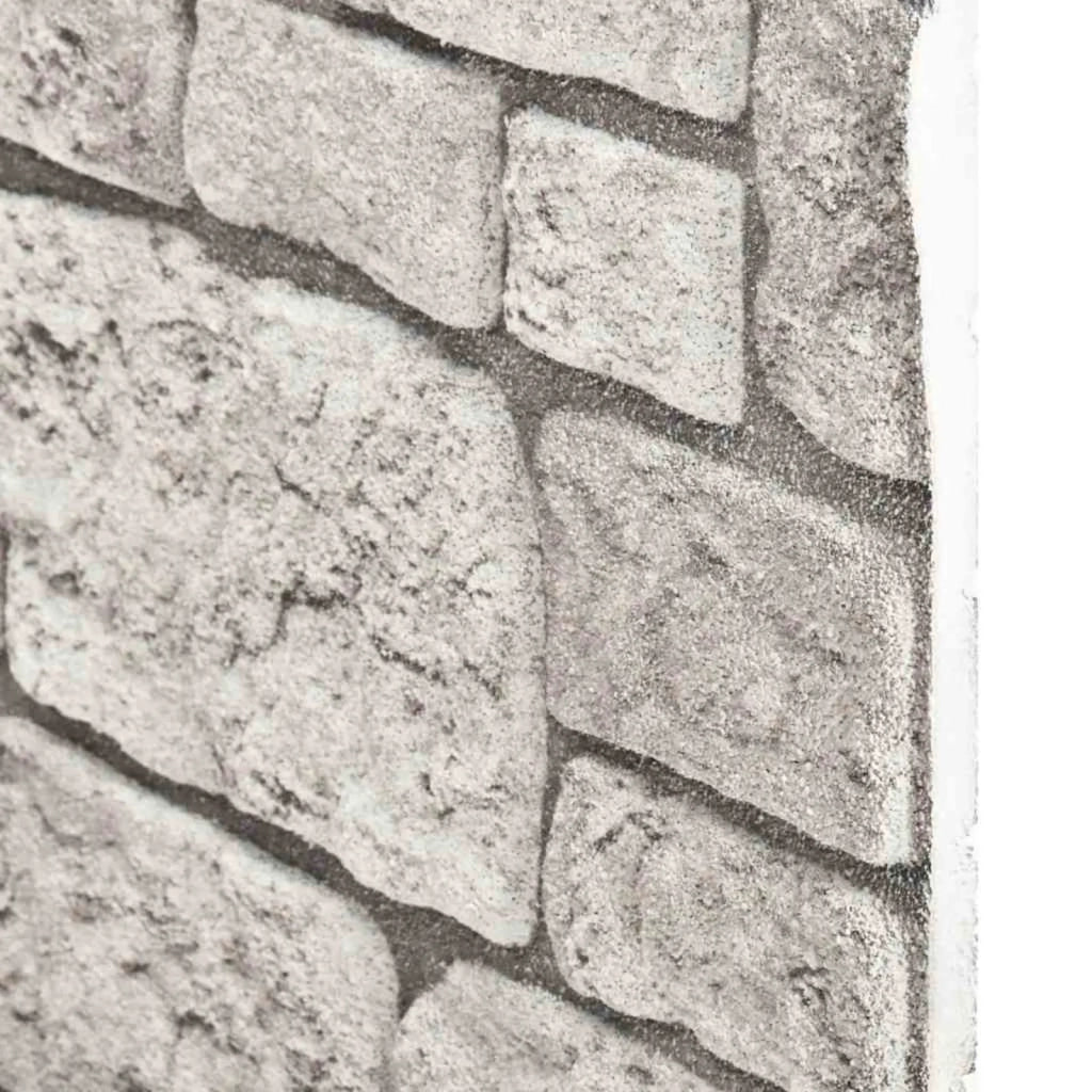 Pannelli da parete 10 pcs Grigio 100 x 50 cm Schiuma EPS