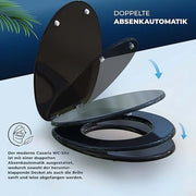 meccanismo di chiusura per wc di alta qualità - coperchio wc con chiusura rapida per una facile pulizia, coperchio wc in duroplasto