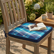 CUSCINO REAL SEDUTA LARGE QUADRI BLU