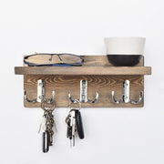 Mensola da parete in legno "Aa031" - 30 x 11 x 13 cm - Noce