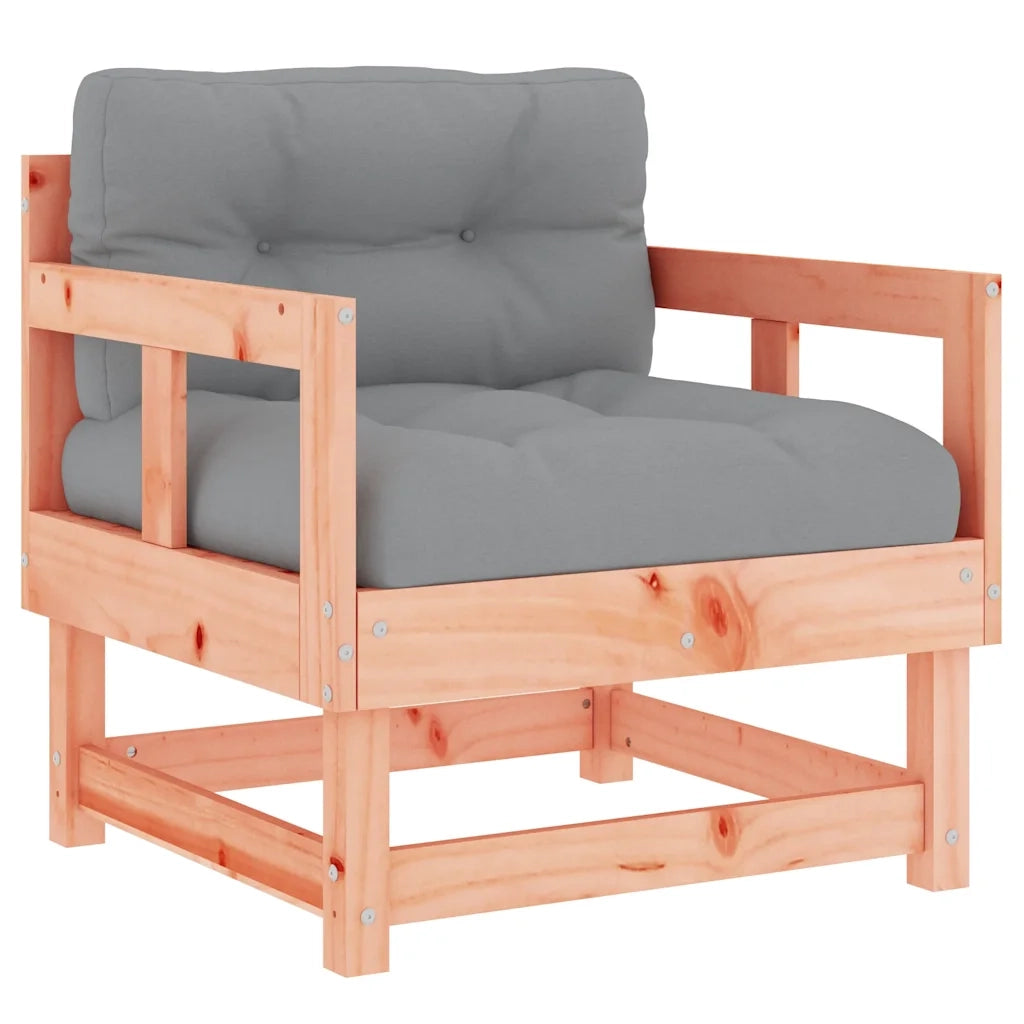 Sedia da patio-Sedie da Giardino con Cuscini 2 pz in Legno Massello di Douglas 316889
