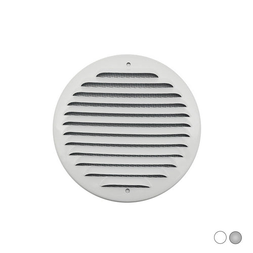 GRIGLIA TONDA DA SOVRAPPORRE IN METALLO CON RETE D.150 MM- Alluminio Bianco- FIRST- pezzi 1