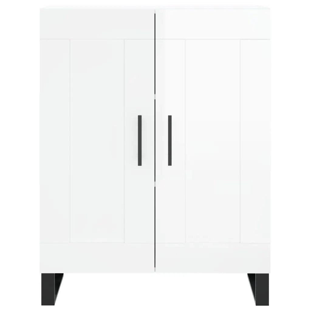Credenza 69,5x34x90 cm in Legno Multistrato Bianco Lucido